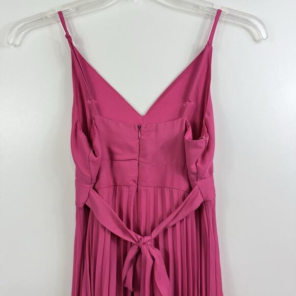 Jessica Simpson New Pink Accordion Pleated Dress Small Fit and Flare Sleeveless - Picture 7 of 12